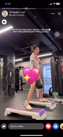 Bạn gái HIEUTHUHAI lên đồ đi tập: Body