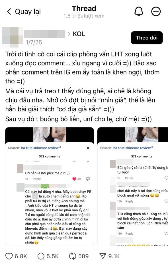 Threads đang nói gì về Lê Hà Trúc?- Ảnh 2.