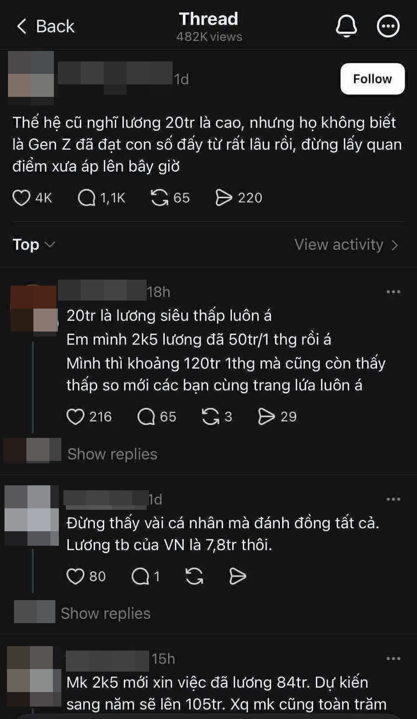 Gen Z nói lương 20 triệu giờ là siêu thấp, 