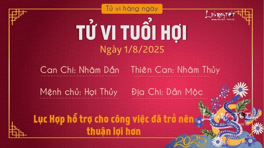 Tu vi hang ngay 1/8/2025 cua 12 con giap - Hoi