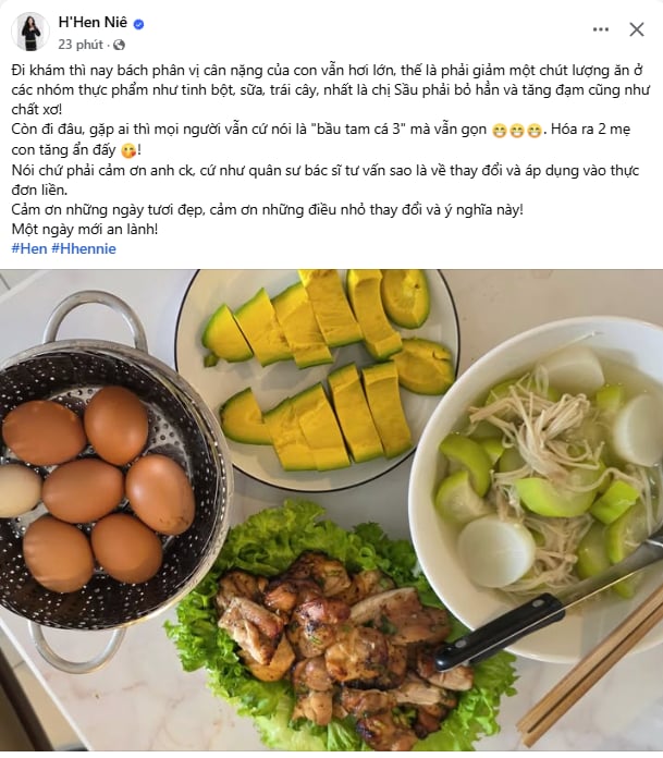 Ở giai đoạn cuối thai kỳ, mẹ bầu H’Hen Niê bị bác sĩ yêu cầu giảm lượng ăn gấp - Ảnh 1.