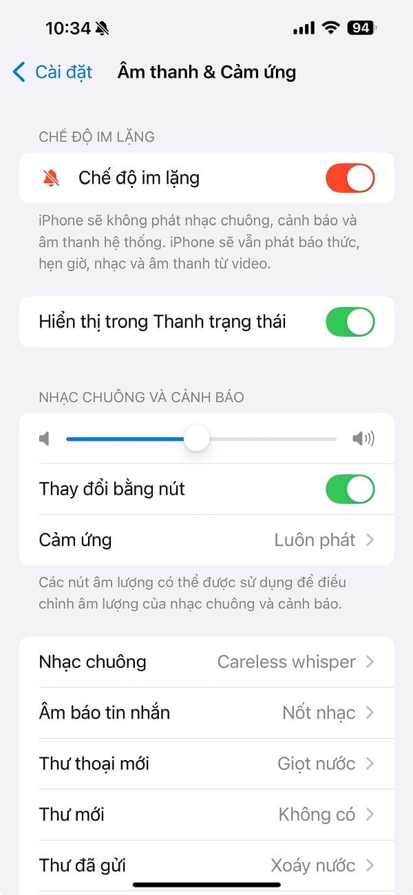 nút âm lượng iphone