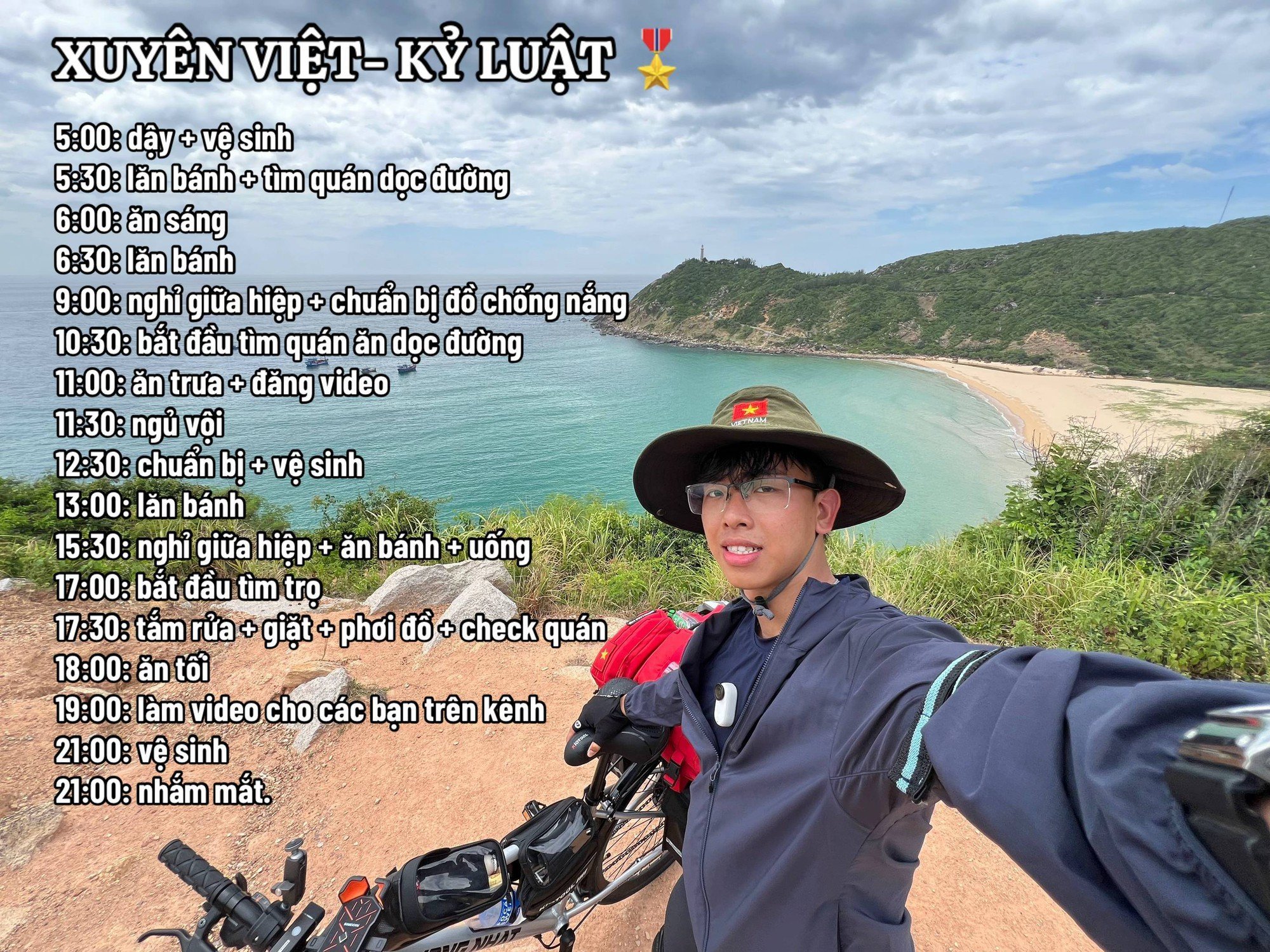 Sự thật khó tin về chàng trai 2k2 đạp xe từ TP.HCM ra Hà Nội xem diễu binh, diễu hành 2/9- Ảnh 3.
