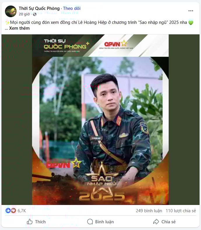 Thượng uý Lê Hoàng Hiệp chính thức xuất hiện ở Sao Nhập Ngũ, khung hình X3 sự đẹp trai hot nhất lúc này- Ảnh 5.