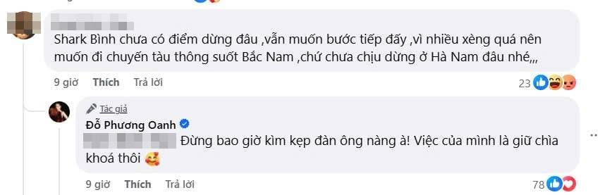 Phương Oanh nói gì khi bị mỉa mai "Shark Bình chưa có điểm dừng, vẫn muốn bước tiếp"? - Ảnh 2.
