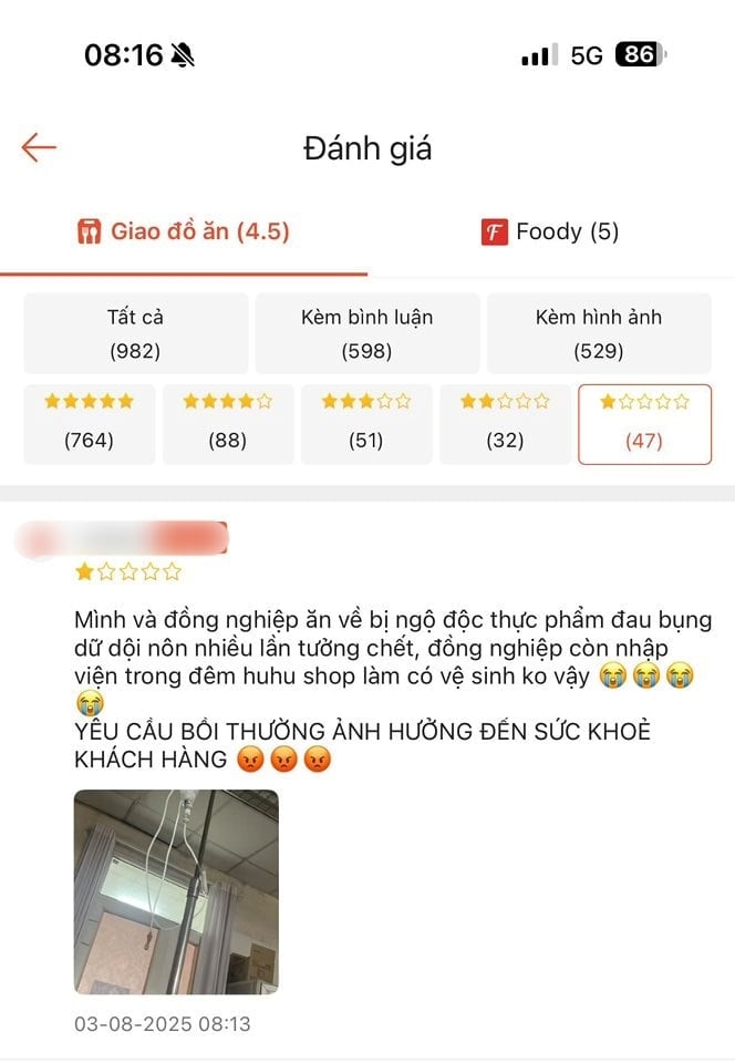Tranh cãi vụ cô gái tố phải nhập viện cấp cứu sau khi ăn gỏi cuốn tôm của quán 4,5 sao trên ShopeeFood- Ảnh 6.