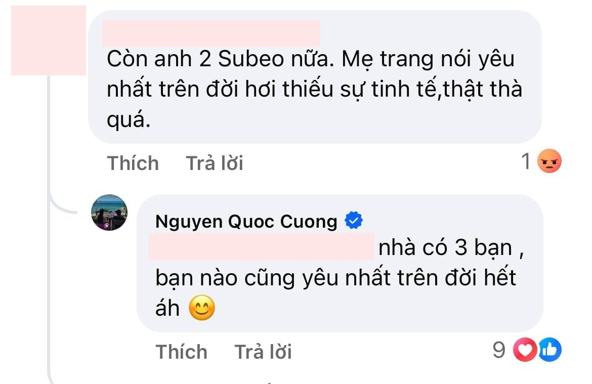 Đàm Thu Trang bị nghi thiên vị con ruột hơn Subeo, Cường Đô La đáp nhanh 1 câu EQ chạm nóc!- Ảnh 1.