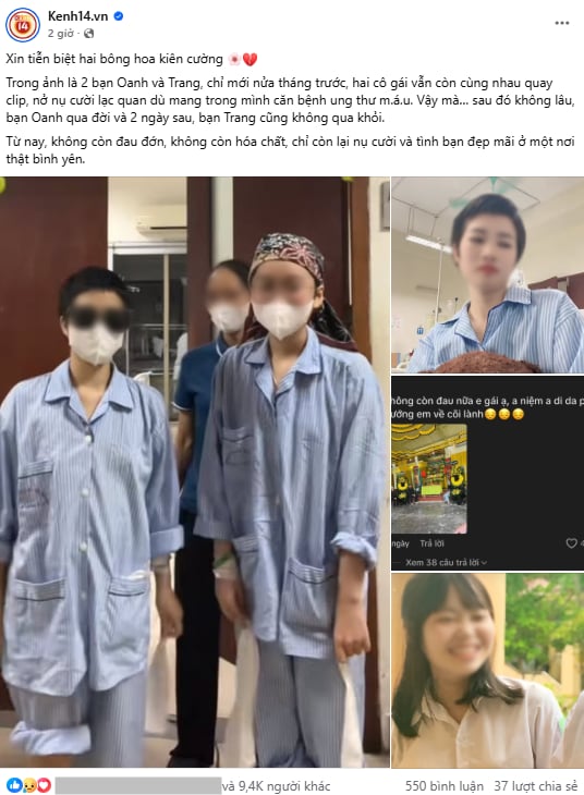 Vào viện cùng chữa ung thư máu, đôi bạn qua đời cách nhau 3 ngày: 