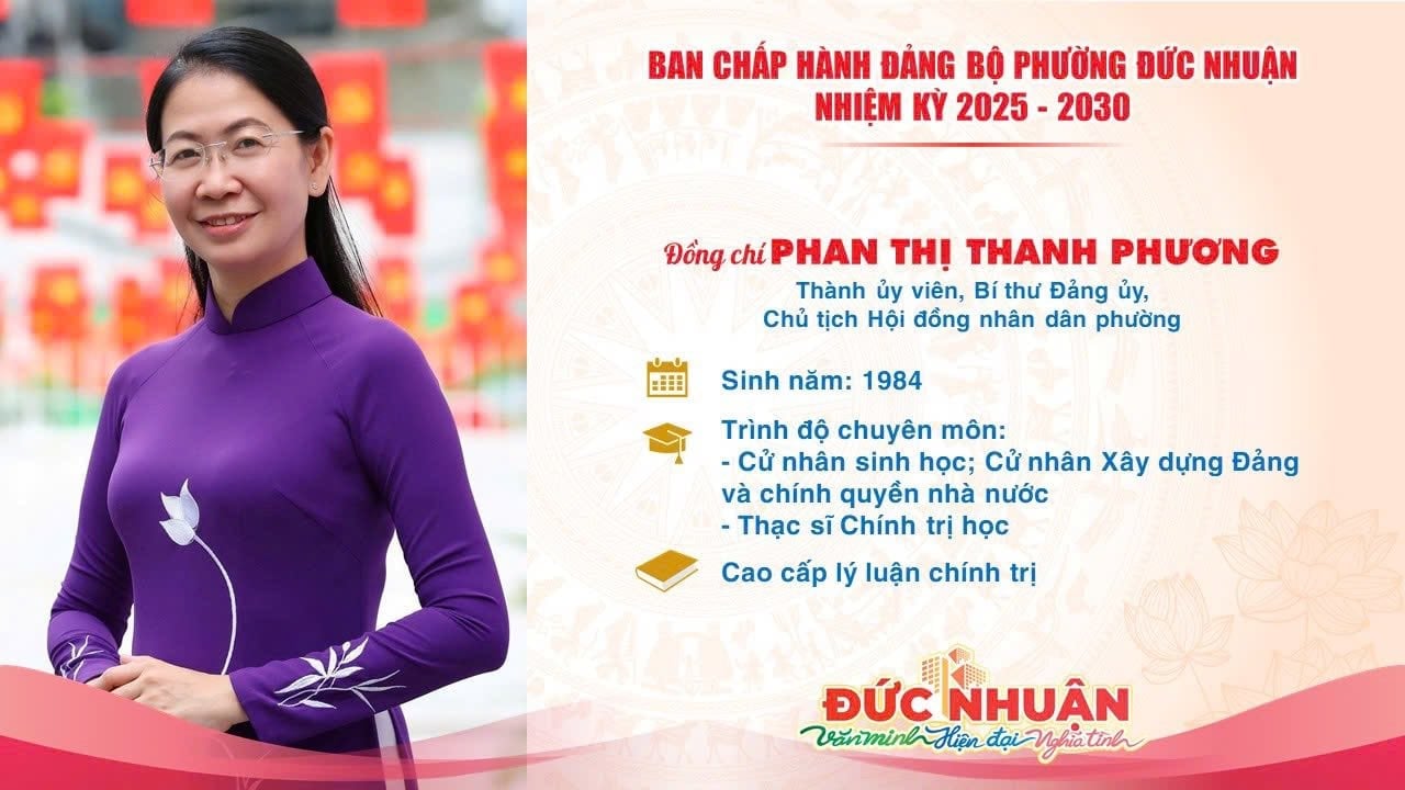 Bà Phan Thị Thanh Phương giữ chức Bí thư Đảng ủy phường Đức Nhuận, TP HCM- Ảnh 2.