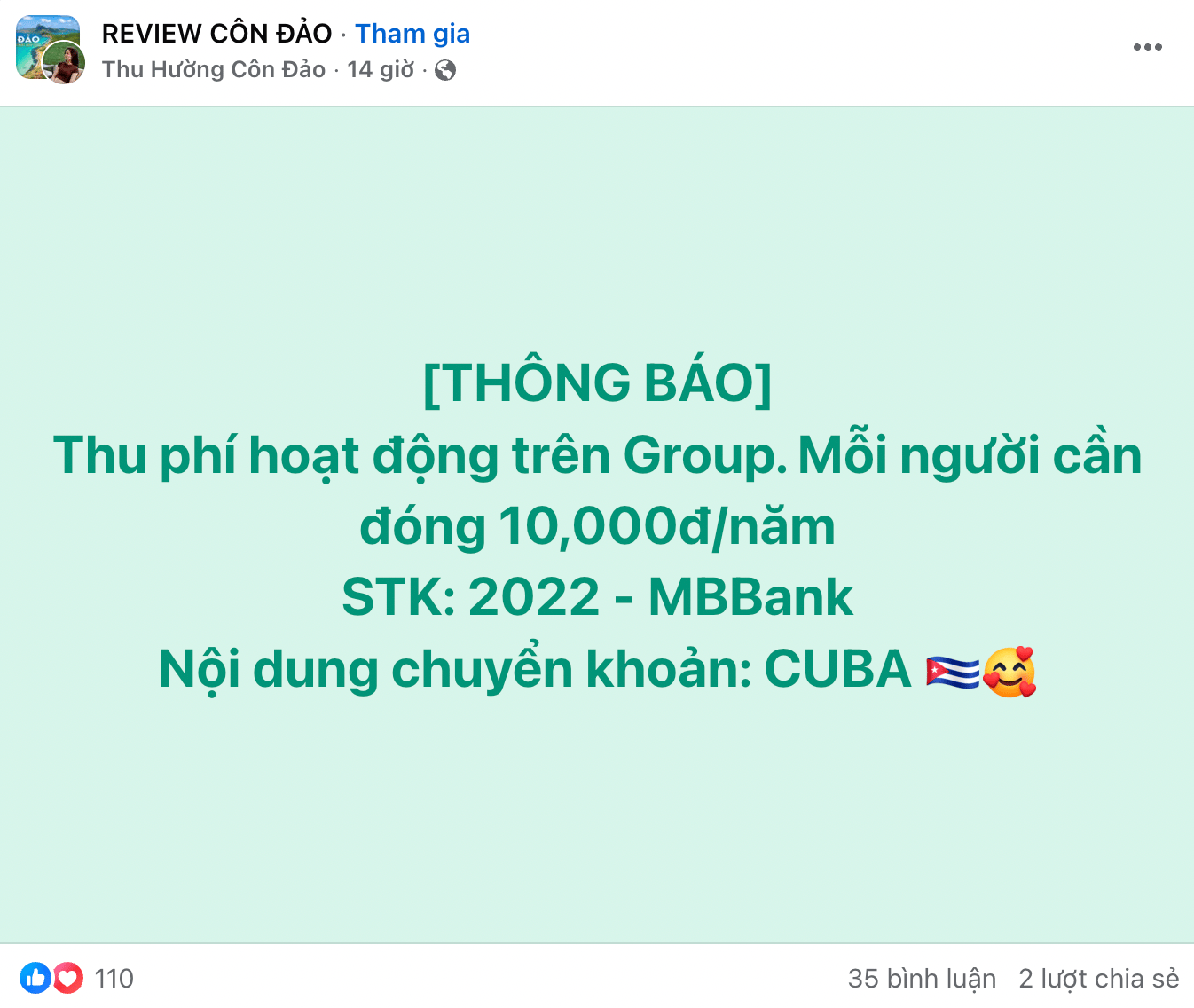 Trend “thu phí hoạt động” của loạt hội nhóm Facebook ủng hộ nhân dân Cuba: Xứng đáng viral hơn nữa!- Ảnh 9.
