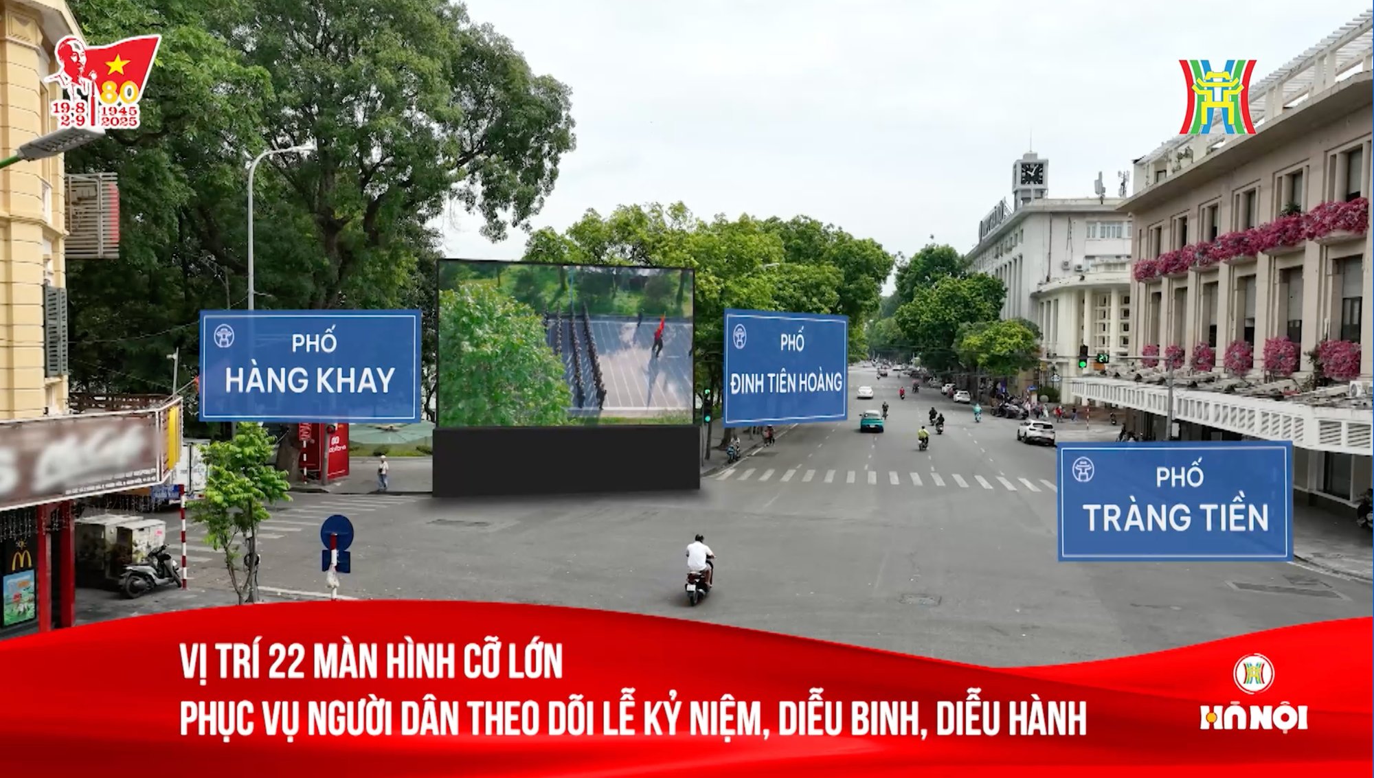 Chi tiết vị trí 22 màn hình LED phục vụ người dân xem trực tiếp Lễ diễu binh, diễu hành- Ảnh 2.