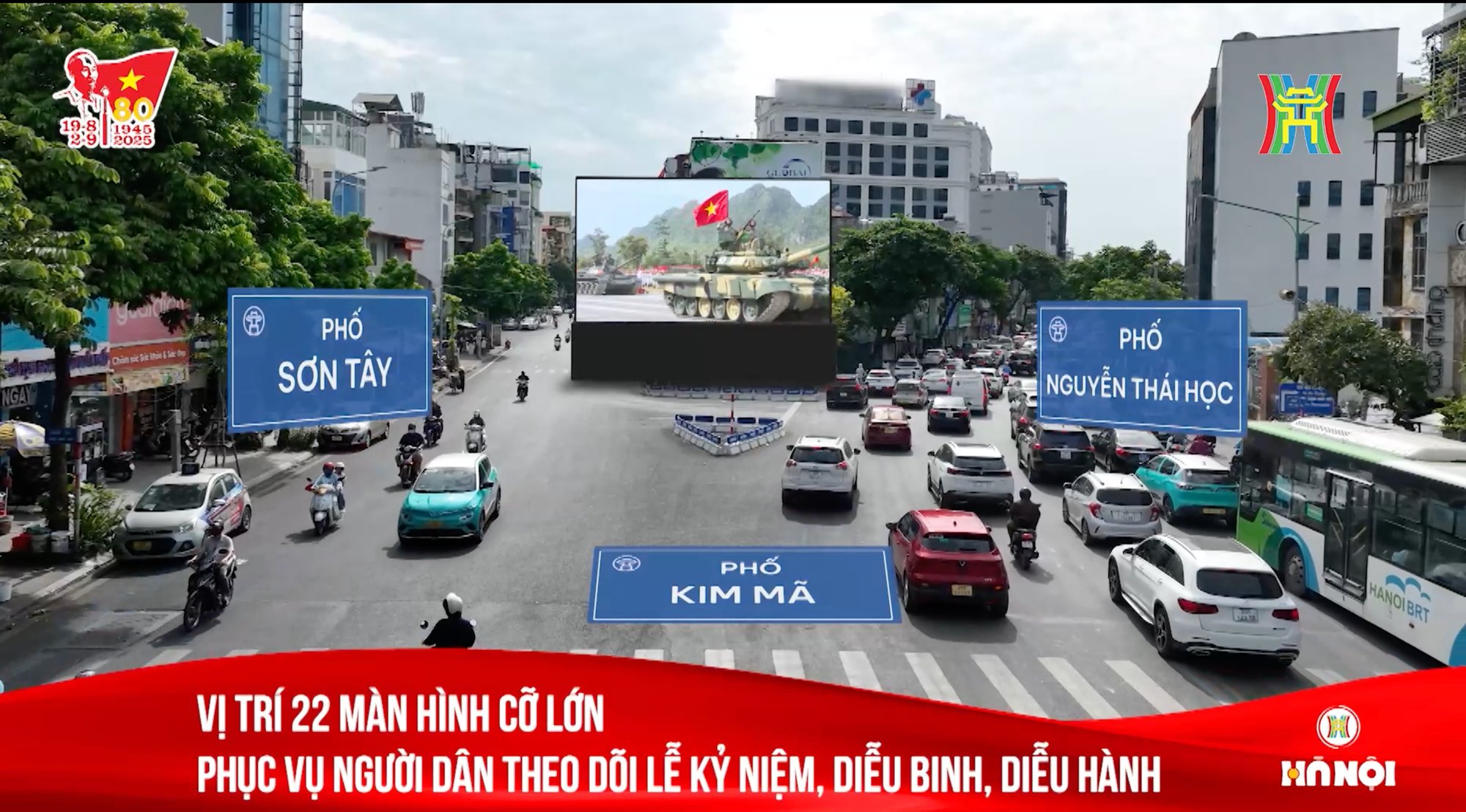 Chi tiết vị trí 22 màn hình LED phục vụ người dân xem trực tiếp Lễ diễu binh, diễu hành- Ảnh 3.