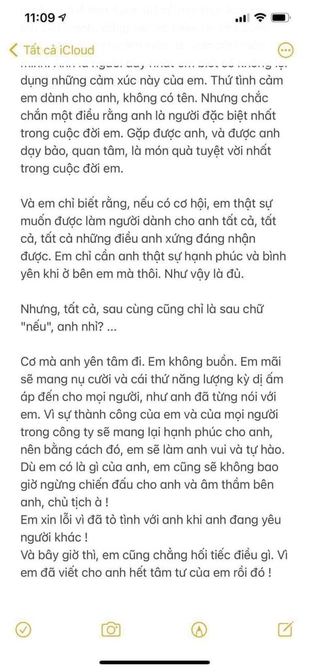 Full không che 5 bức thư tình nàng thơ Vbiz gửi Chủ tịch: