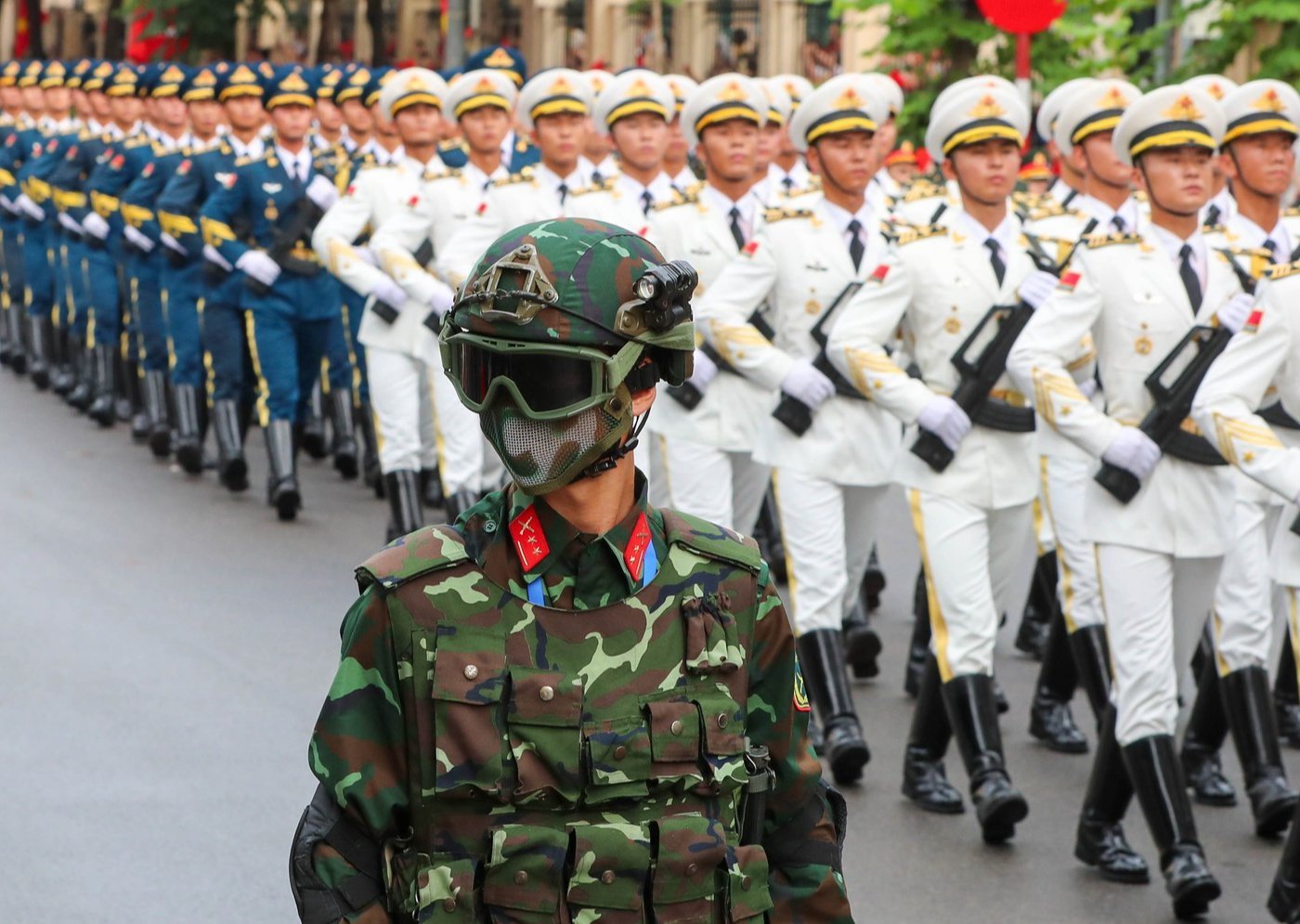 Lực lượng trinh sát luôn che kín mặt, âm thầm bảo vệ an ninh tại A80 - Ảnh 1.