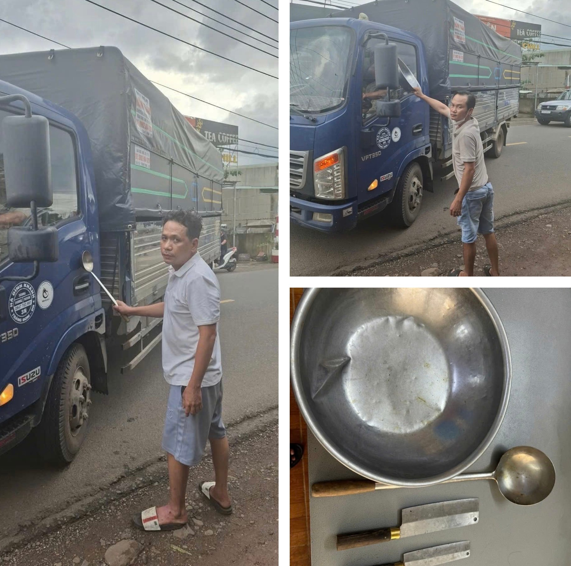 Từ tin báo của người dân, công an bắt nhóm đối tượng dùng dao và ô tô gây rối- Ảnh 1.