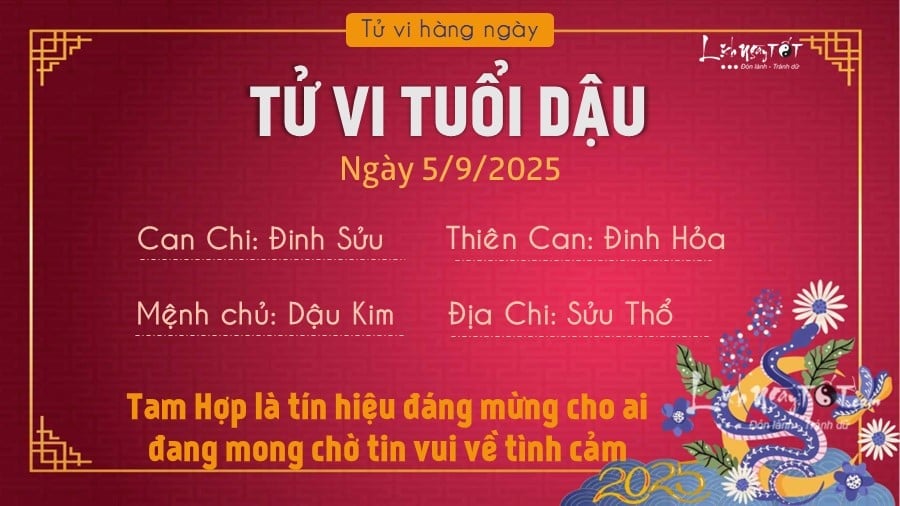 Tu vi hang ngay 5/9/2025 cua 12 con giap - Dau