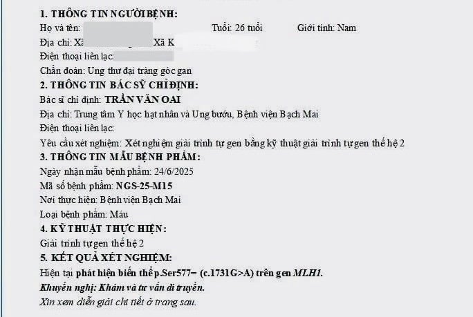 Tìm thấy 'gen ung thư gia đình' khiến nhiều người trẻ mắc bệnh - Ảnh 1.