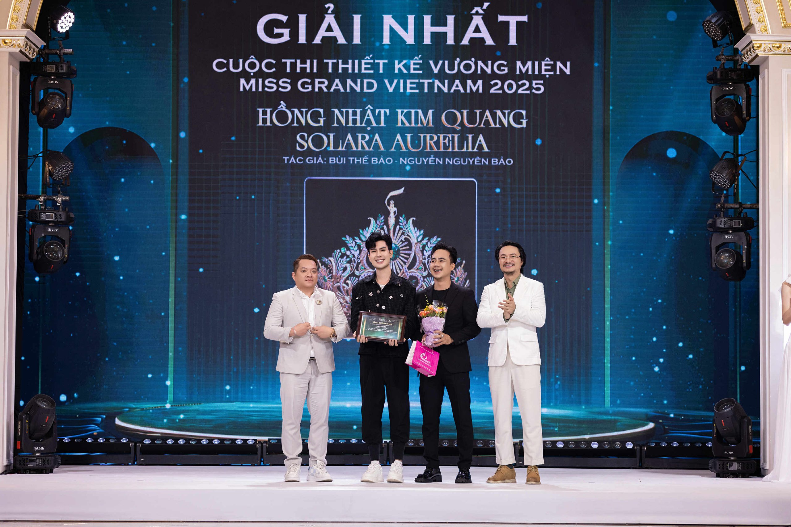 Nhà thiết kế Bùi Thế Bảo và vương miện Miss Grand Vietnam 2025 - Ảnh 1.