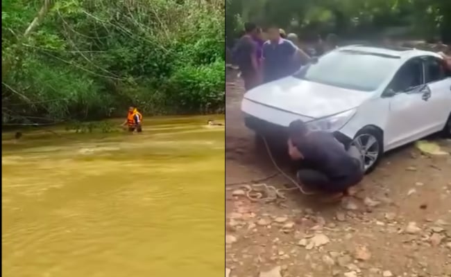 Nữ tài xế lao xe xuống suối khiến 3 người bị thương: Camera nhà dân ghi lại khoảnh khắc trước tai nạn- Ảnh 1.