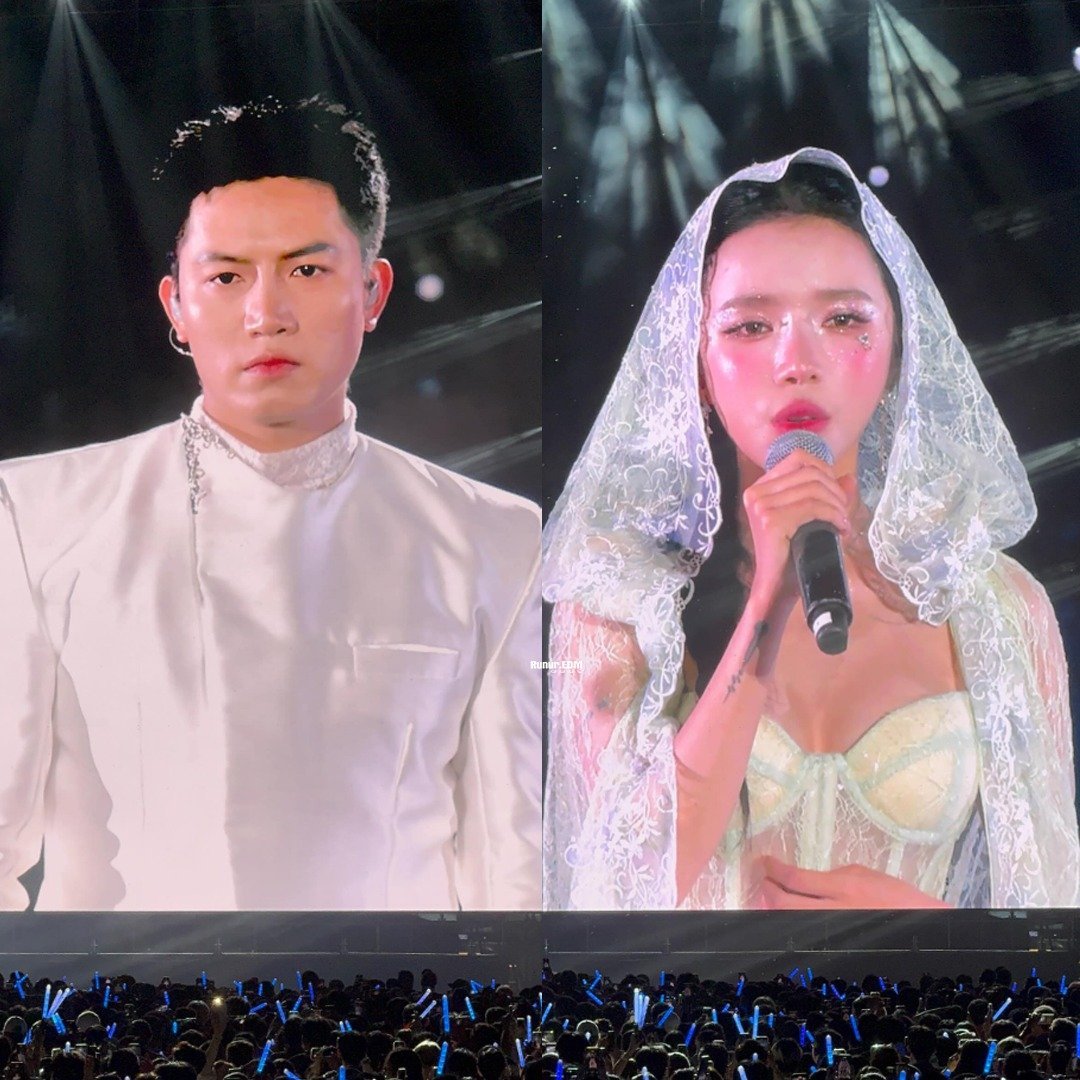 Cặp Anh Trai - Em Xinh không thèm giấu giếm, biến concert thành lễ đường mà sao cả cõi mạng “suy”?- Ảnh 1.