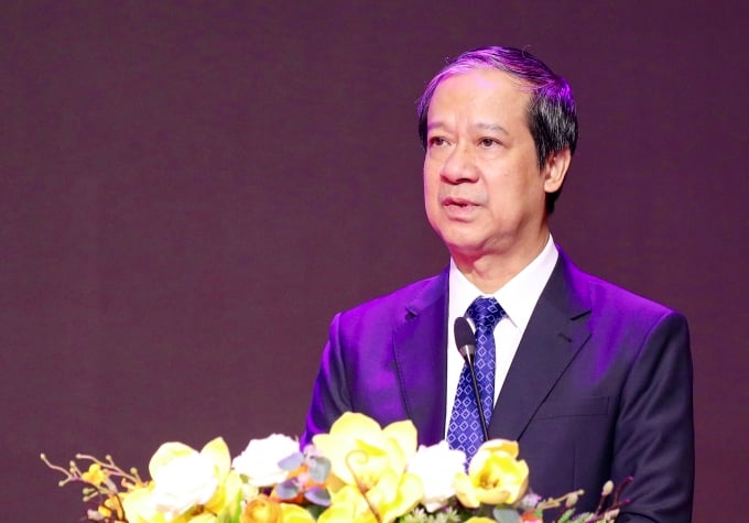 Bộ trưởng Nguyễn Kim Sơn phát biểu tại hội nghị Giáo dục đại học ngày 18/9. Ảnh: MOET