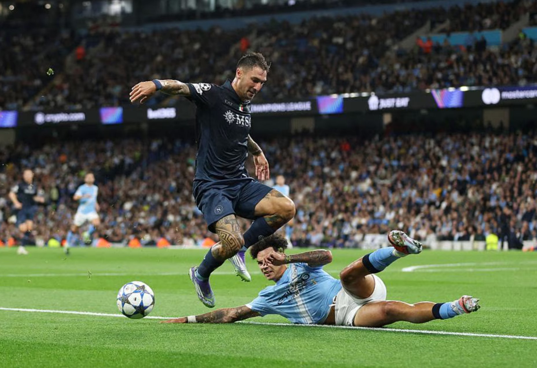 Erling Haaland chạm mốc lịch sử, Man City thắng dễ Napoli của De Bruyne- Ảnh 1.