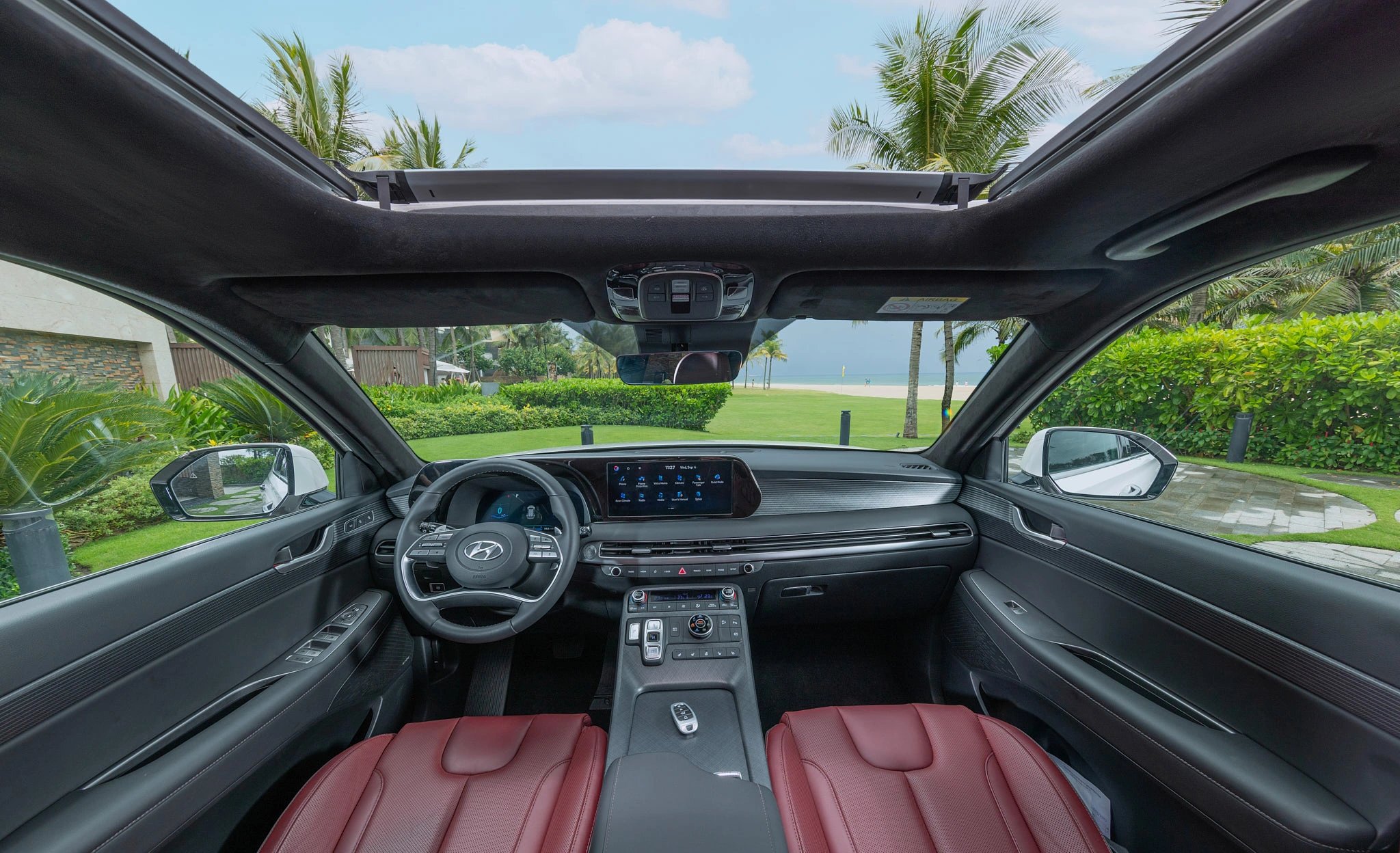 xe 7 cho may dau chon hyundai palisade hay ford everest hinh anh 2