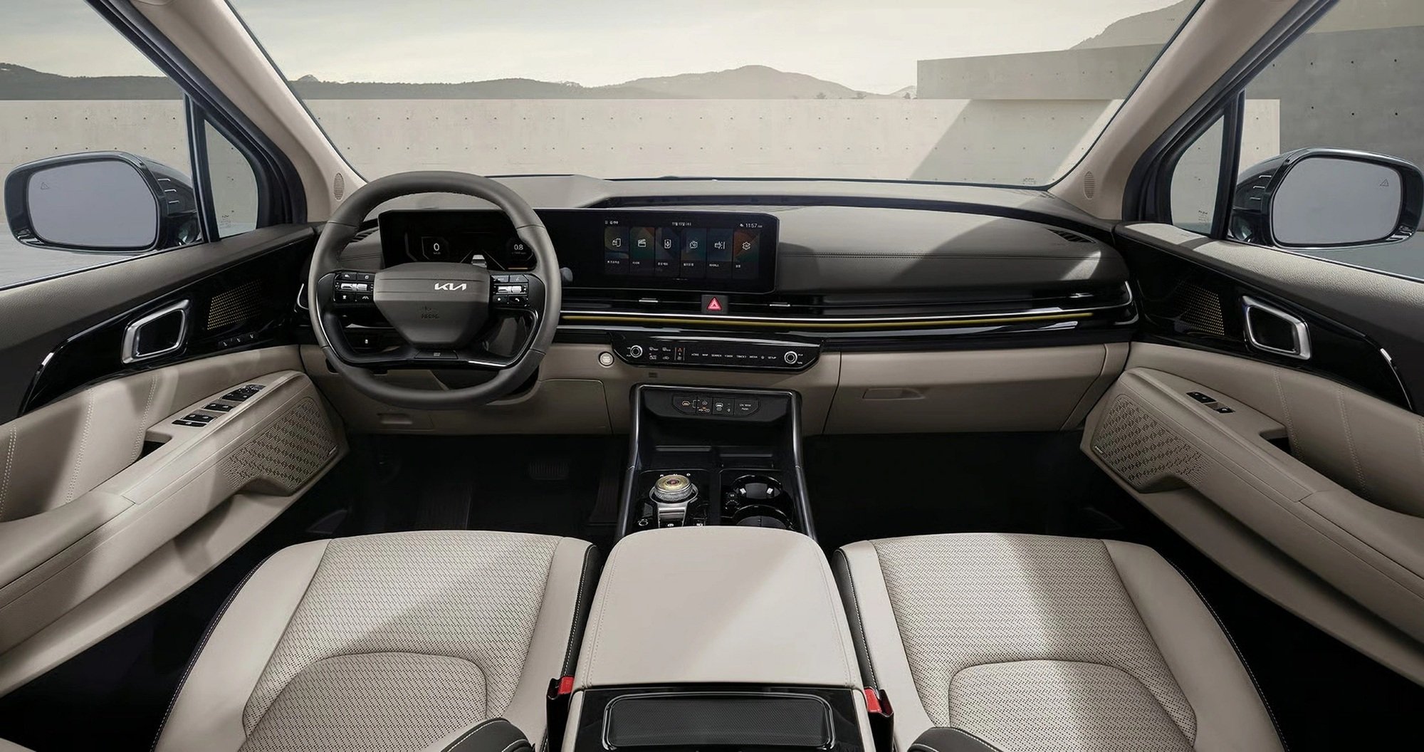 Kia Carnival bản 'chủ tịch' ra mắt Việt Nam cuối tuần này: Nội thất dễ thêm ghế massage, màn hình lớn phía sau, nóc xe có chi tiết đặc biệt- Ảnh 5.
