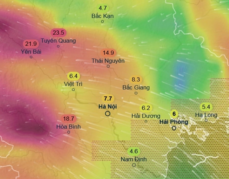 Tin mới nhất về cơn bão số 10: Khi nào Hà Nội bắt đầu mưa to đến rất to?- Ảnh 2.