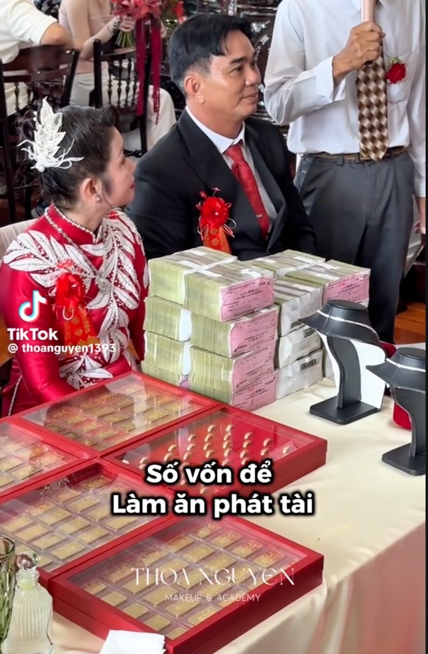 Cô dâu ở Cần Thơ nhận của hồi môn khủng khiến cư dân mạng dậy sóng, 