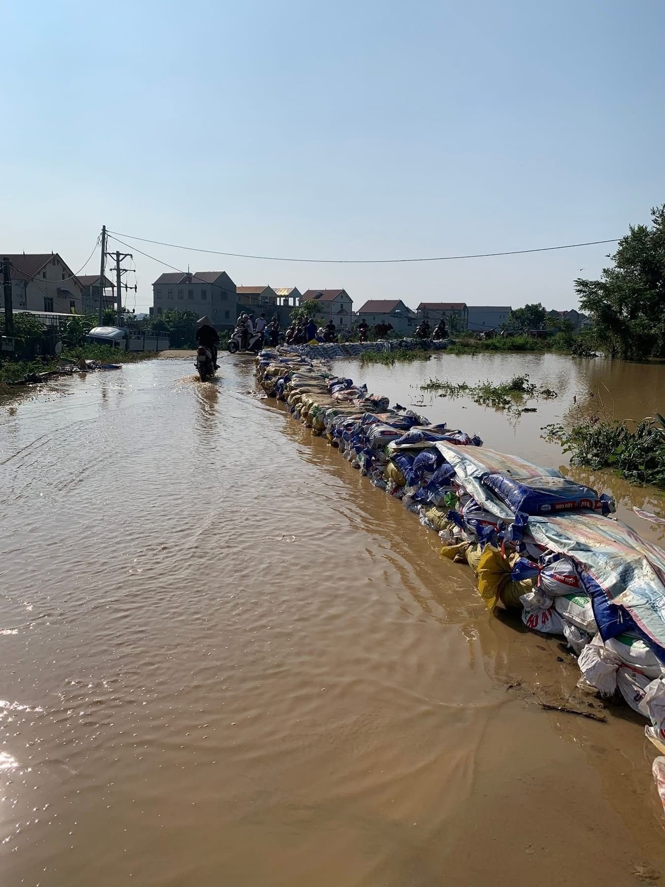 Lũ sông Cầu Bắc Ninh khiến nhiều thôn chìm trong biển nước , cuộc sống đảo lộn - Ảnh 8.