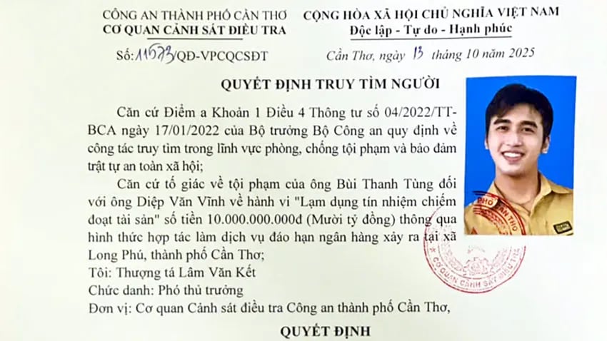Công an truy tìm Diệp Văn Vĩnh 31 tuổi- Ảnh 1.