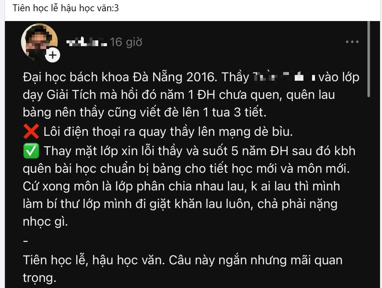 Giữa ồn ào học trò quay clip “tố” cô giáo, câu chuyện ở ĐH Bách Khoa 9 năm trước gây bão: Sự tử tế ngày ấy đâu rồi? - Ảnh 2.