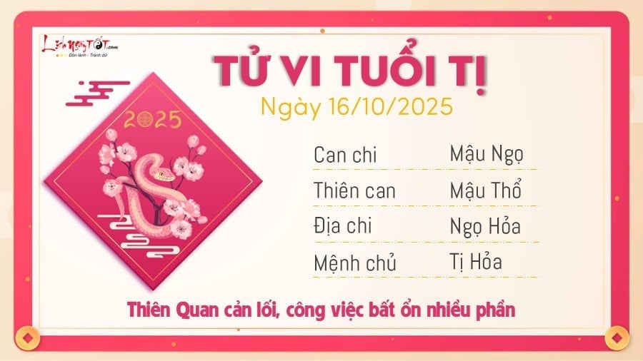 Tu vi hang ngay 16/10/2025 cua Ti