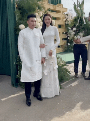 Đám cưới Hoa hậu Đỗ Hà và thiếu gia vào sáng nay: Chú rể chính thức lộ diện, cô dâu khóc nức nở! - Ảnh 1.
