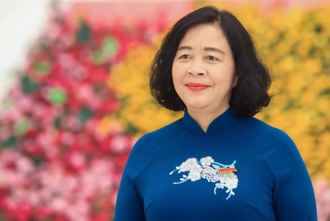 Bí thư Thành uỷ Hà Nội Bùi Thị Minh Hoài tại phiên làm việc sáng 17/10. Ảnh: Hoàng Phong