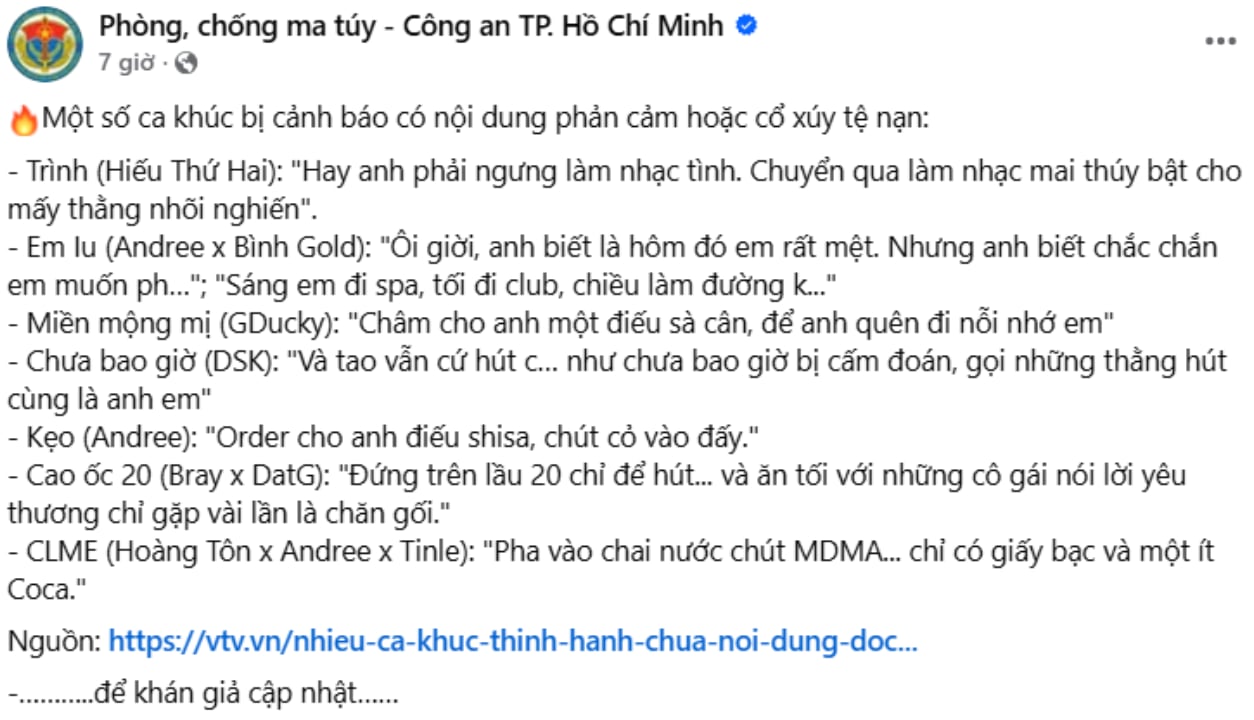 Làm rõ ca khúc nghi cổ xúy tệ nạn xã hội của HIEUTHUHAI- Ảnh 1.