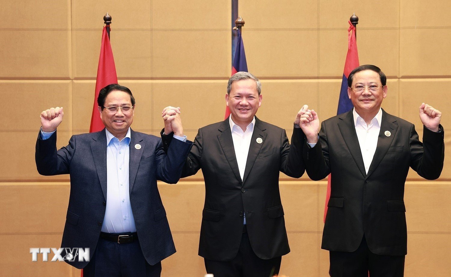 Thủ tướng Phạm Minh Chính ăn sáng làm việc với Thủ tướng Campuchia và Thủ tướng Lào - Ảnh 3.