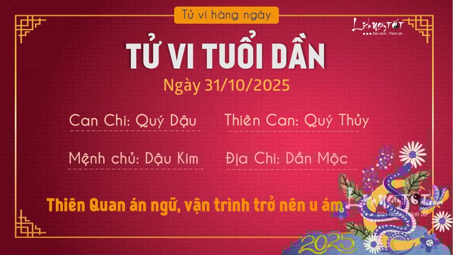 Tu vi hang ngay 31102025 - Dan