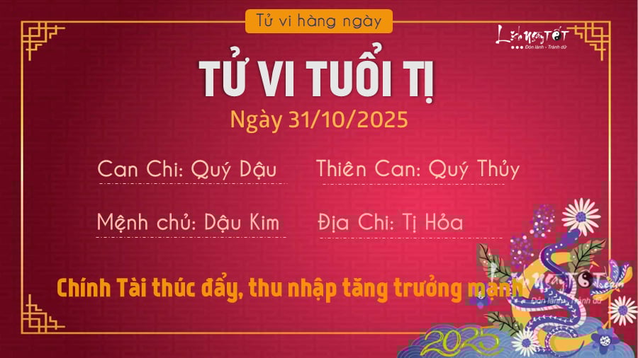 Tu vi hang ngay 31102025 - Ti