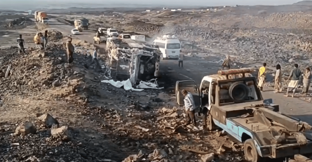 Hiện trường vụ tai nạn. Ảnh chụp màn hình