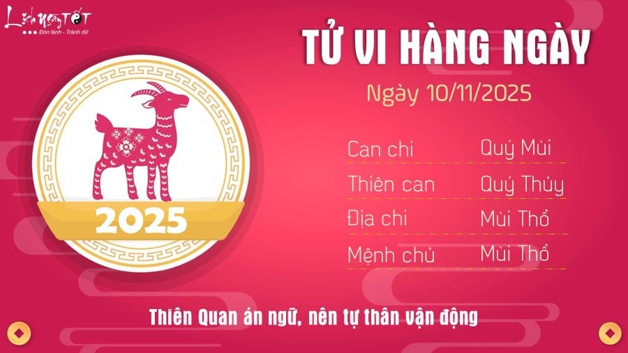 8 Tu vi hang ngay 10-11-2025 - Mui