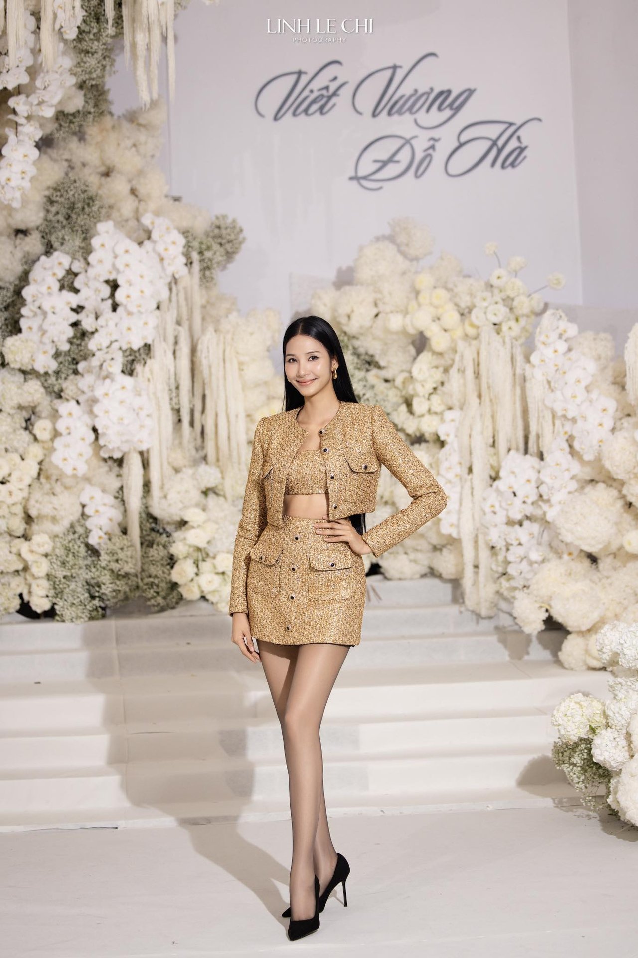 Hoàng Thùy bắt được hoa cưới của Đỗ Thị Hà trong đám cưới lộng lẫy tại Hà Nội - Ảnh 6.