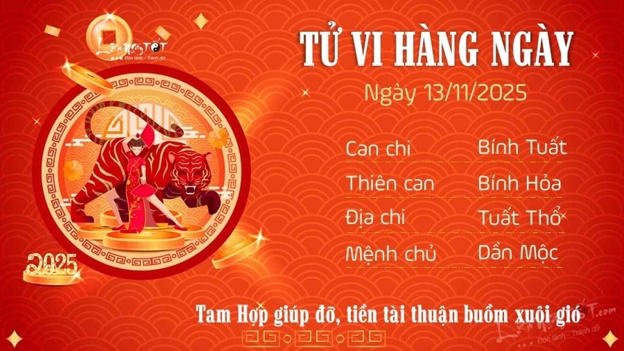 Tu vi hang ngay 13/11/2025 cua Dan