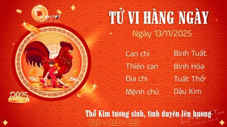Tu vi hang ngay 13/11/2025 cua Dau