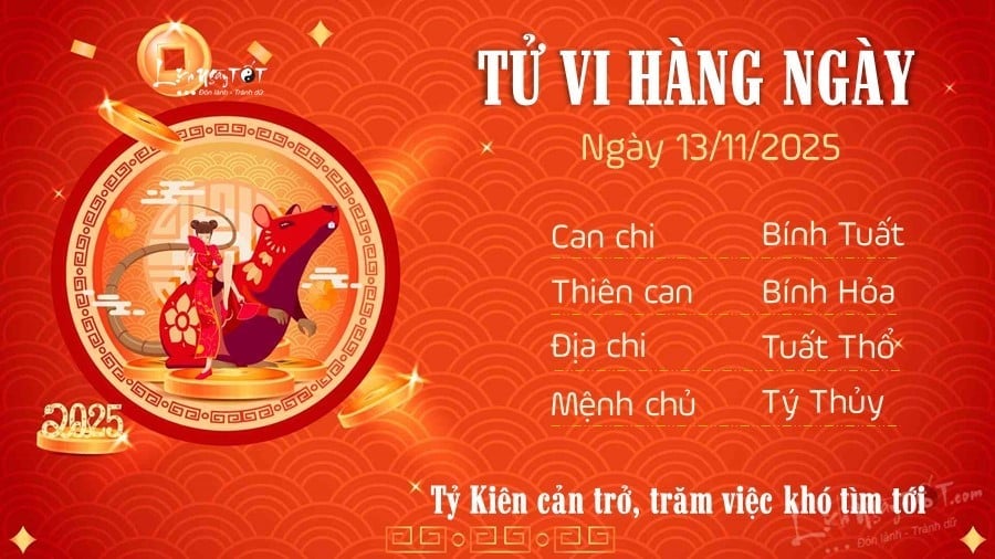 Tu vi hang ngay 13/11/2025 cua Ty