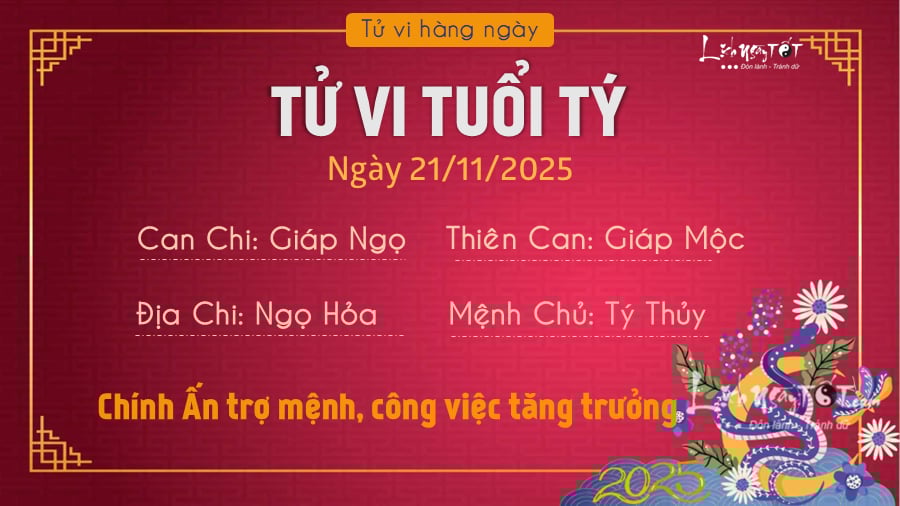 Tu vi hang ngay 21112025 - Ty