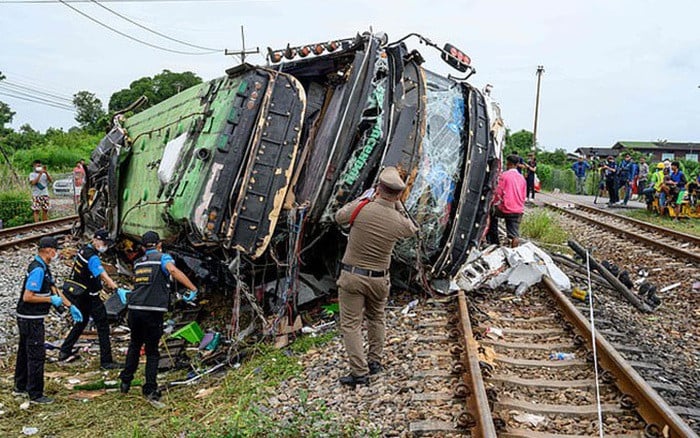 Hiện trường một vụ tai nạn ở Campuchia