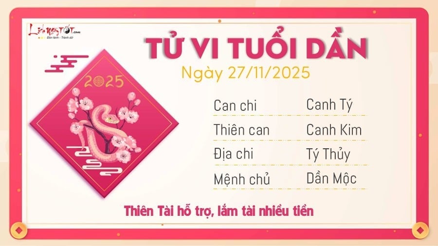 Tu vi hang ngay 27/11/2025 cua Dan