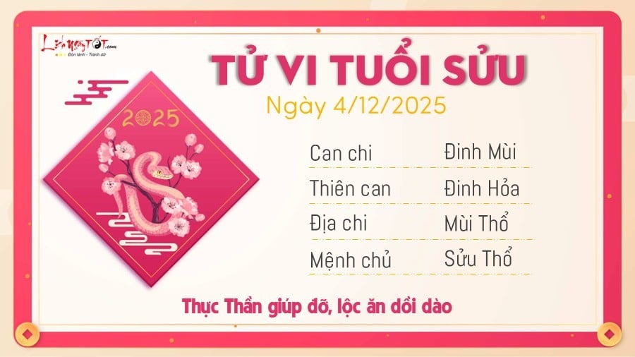 Tu vi hang ngay 4/12/2025 cua Suu
